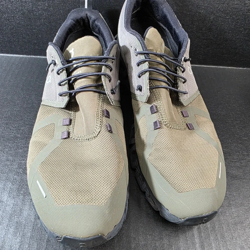 On Cloud Cloudflyer Waterproof Mens Running Shoes Olive Black 59.98840 Size 12